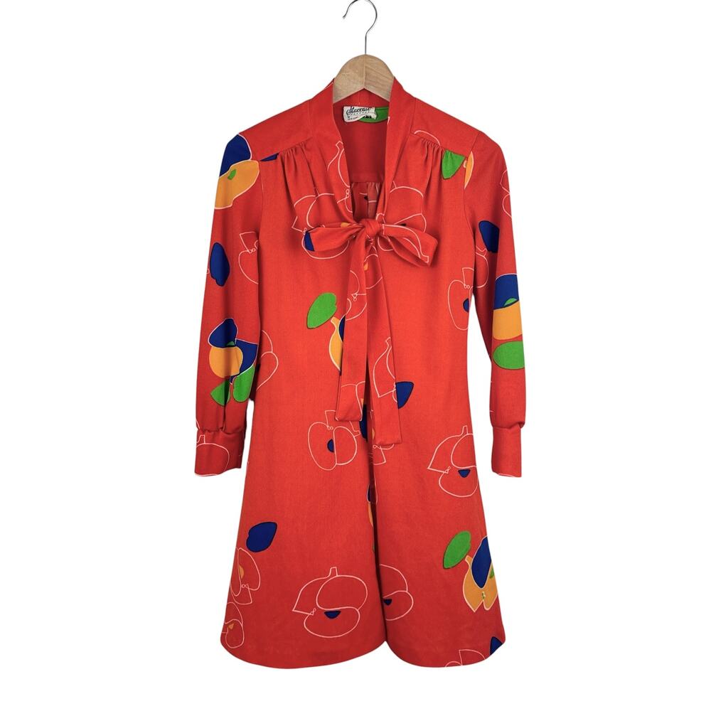VTG Staccato 70's Abstract Print Mini Dress